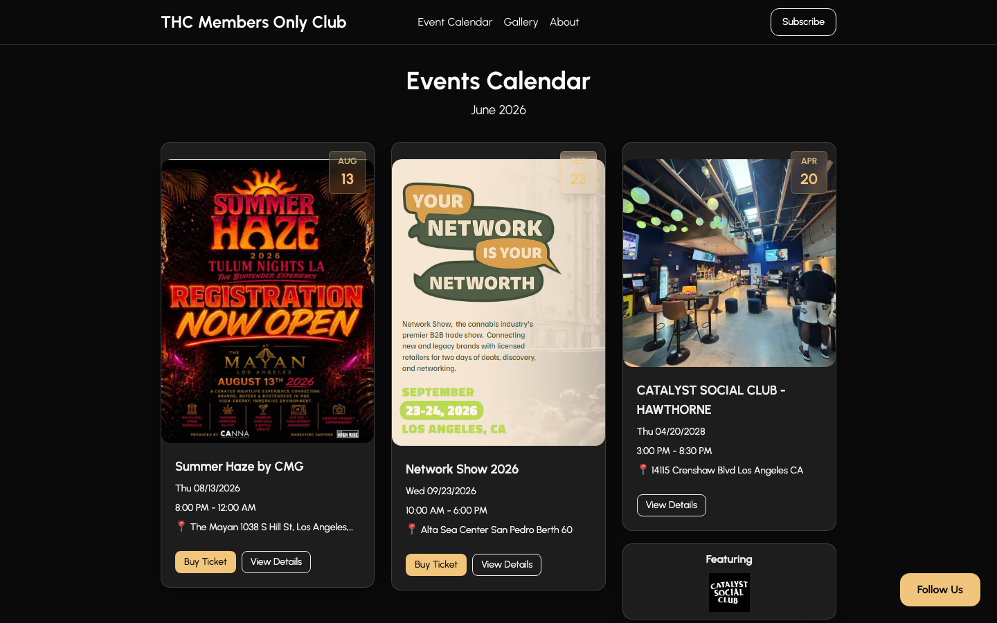 THC Members Only Club Screenshot